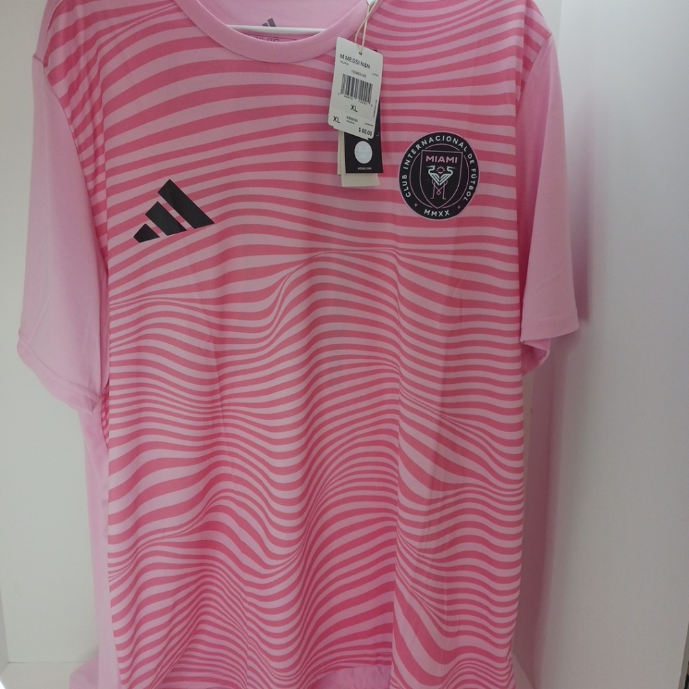 Adidas Lionel Messi Inter Miami CF Performance Shirt Men's XL Pink JJ2590 NWT.